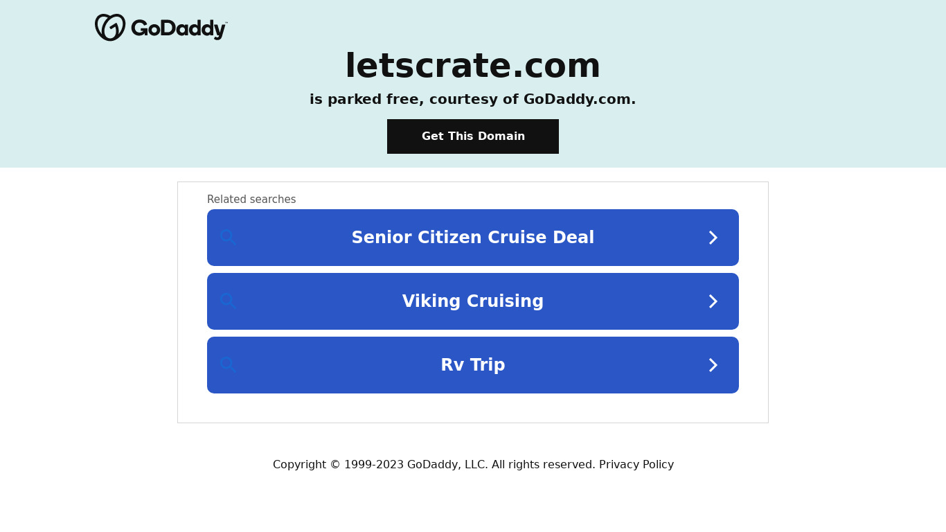 Let's Crate Landing page