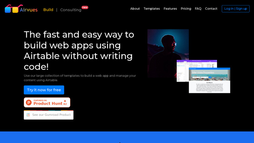 Airvues Landing Page