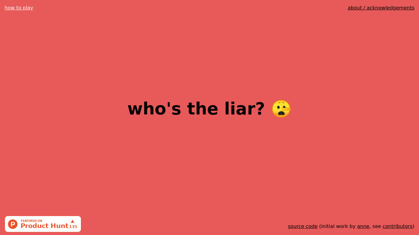 who's the liar? Landing Page