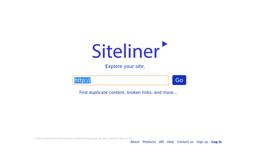 Siteliner Landing Page