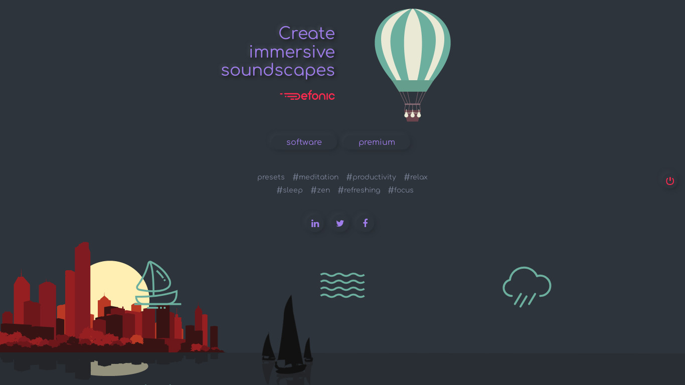Defonic Themes: jungle breath Landing page