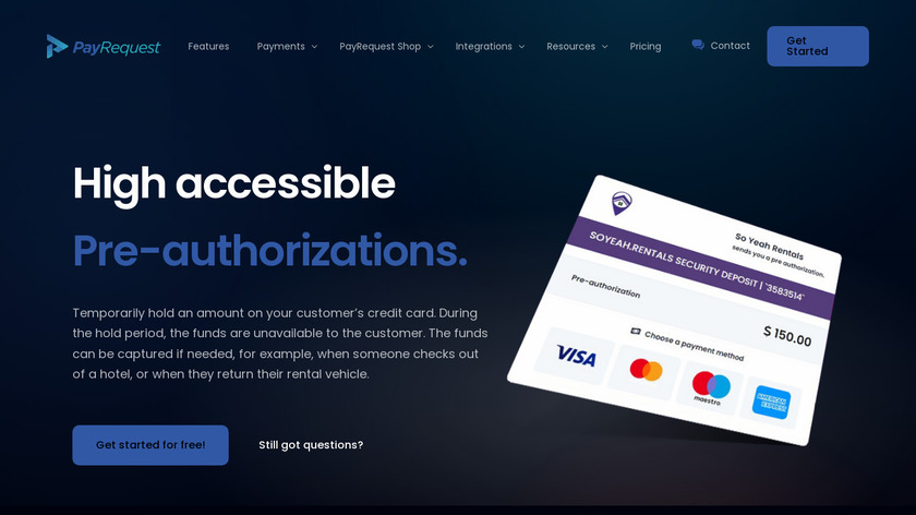 PayRequest Pre-Authorization Landing Page