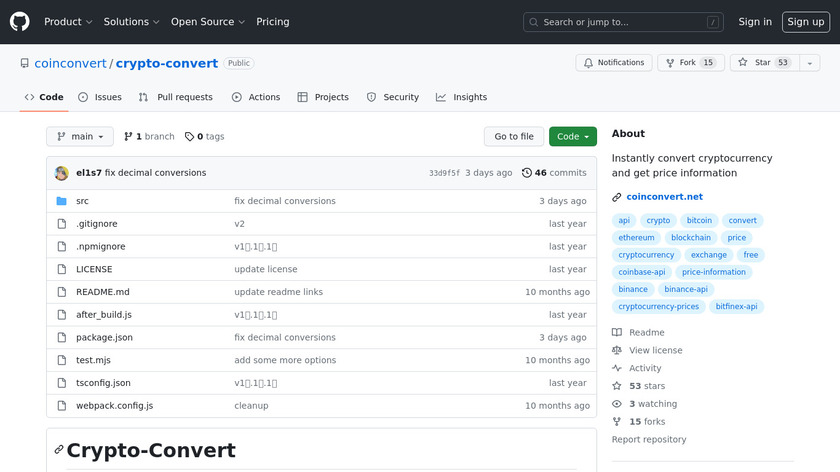 CoinConvert Landing Page