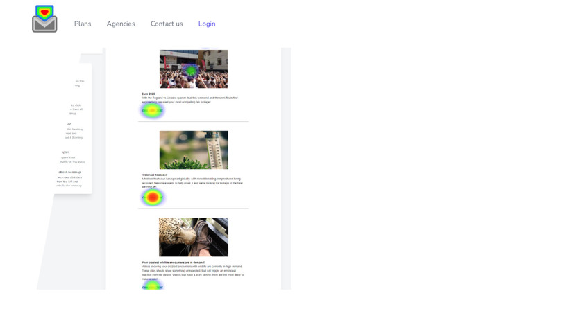 Email Heatmaps Landing Page