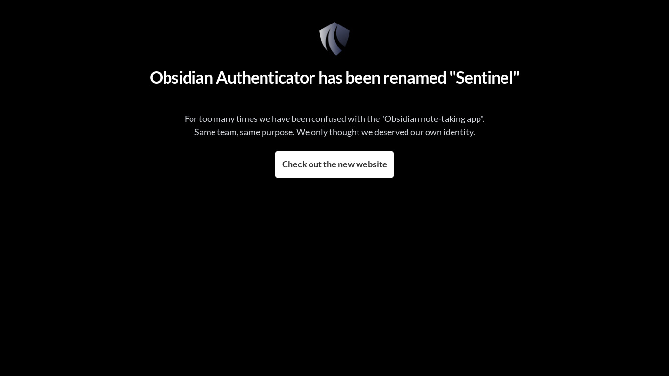 ObsidianApp.io Landing page