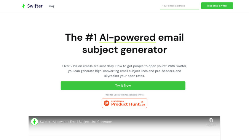 Swifter Landing Page