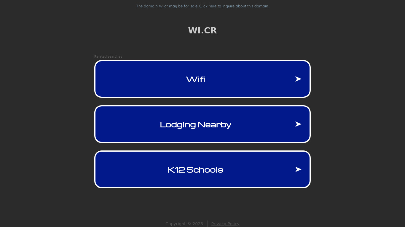 Wi.cr Landing page