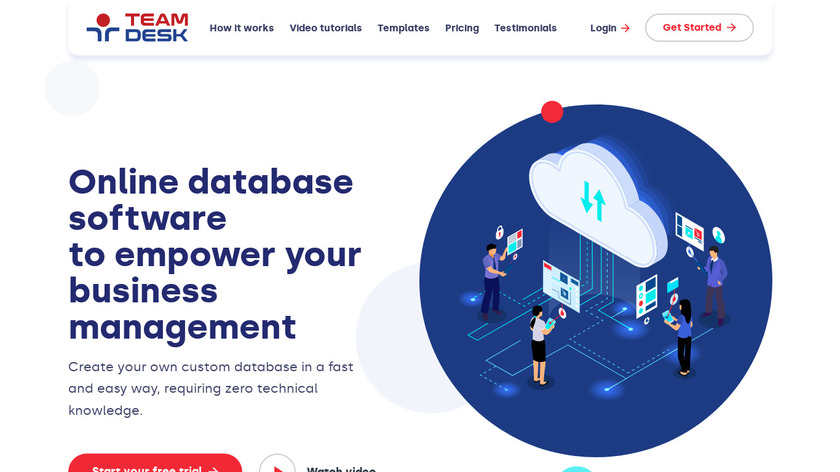 TeamDesk Landing Page