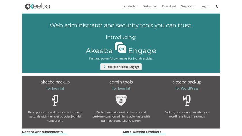 Akeeba Landing Page