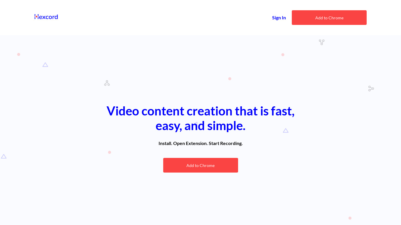 Hexcord Landing page