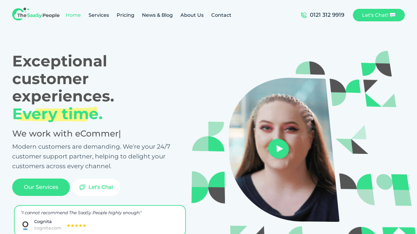 The SaaSy People Landing page