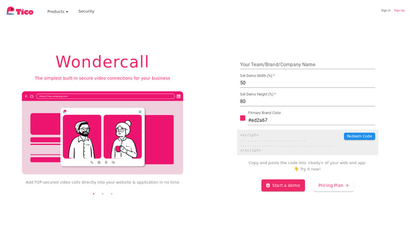 Wondercall Landing Page