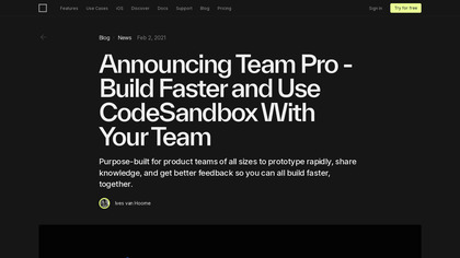 CodeSandbox for Teams screenshot