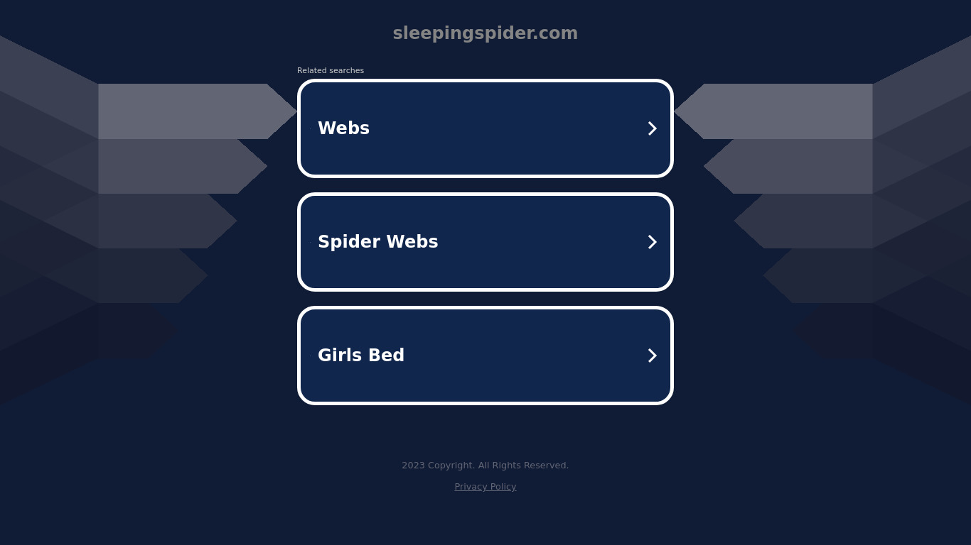 Sleeping Spider Landing page