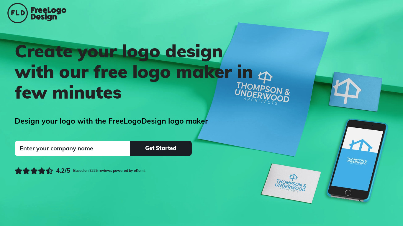 FreeLogoDesign.org Landing page
