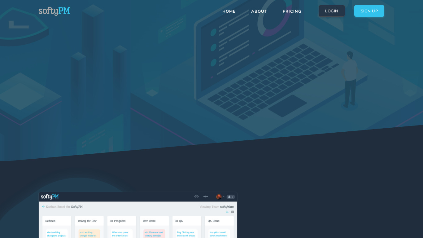 softyPM Landing page