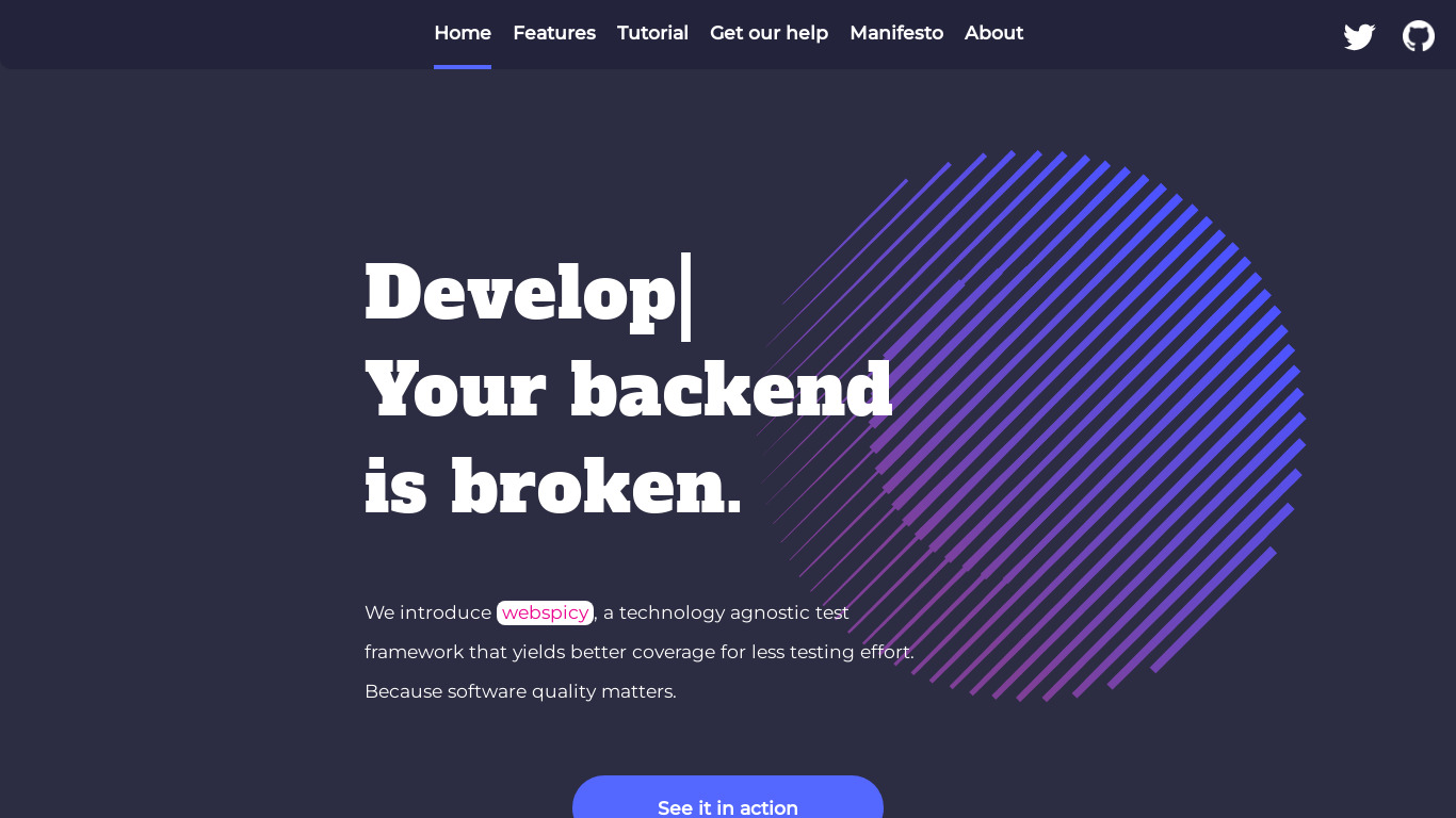 Webspicy Landing page