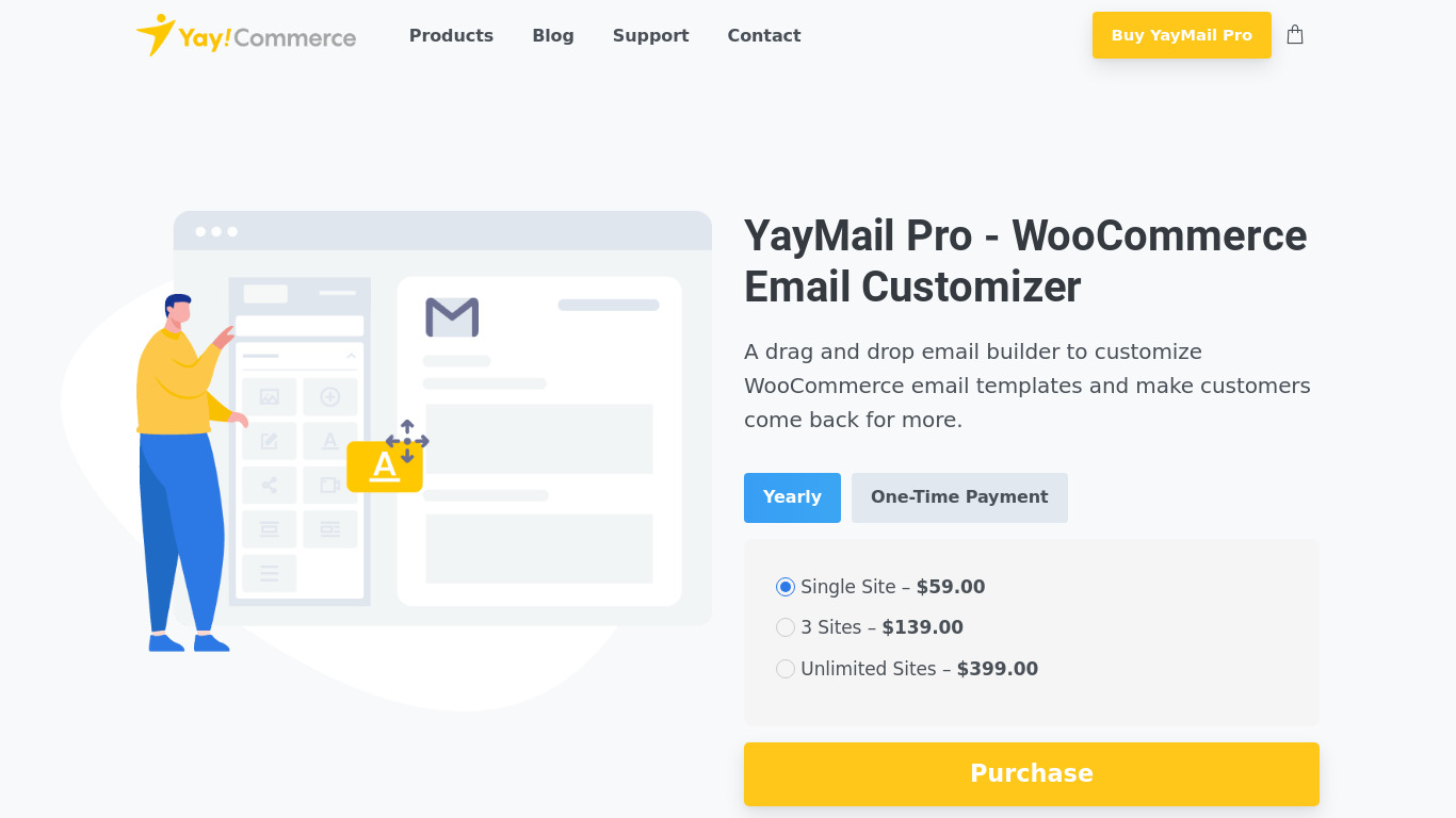 YayMail by YayCommerce Landing page
