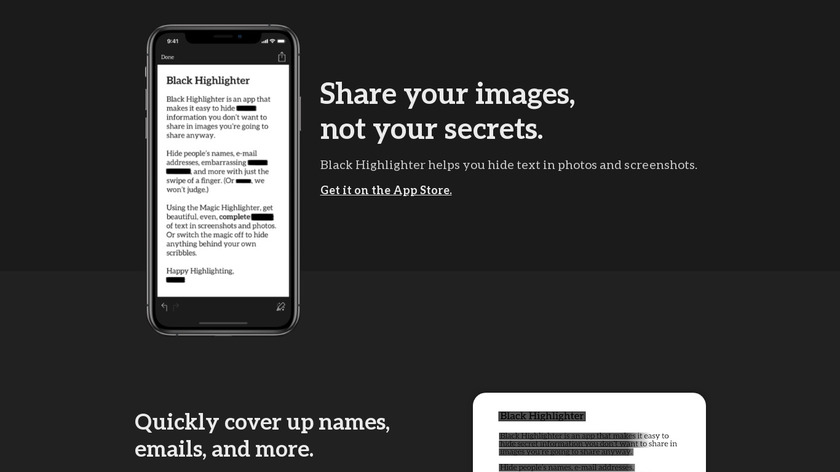 Black Highlighter Landing Page