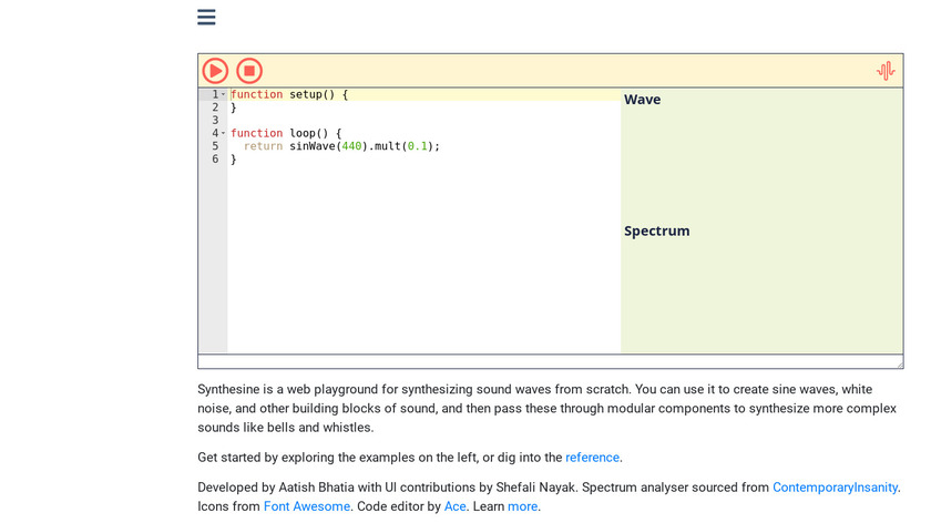 Synthesine Landing Page