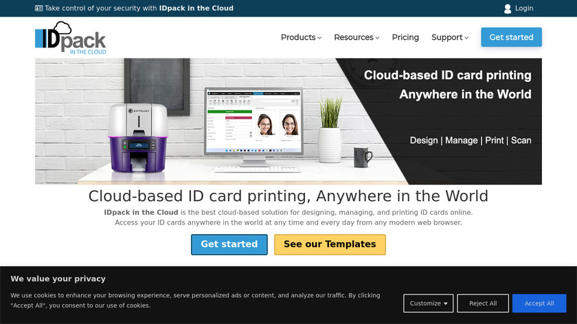 IDpack in the Cloud Landing Page