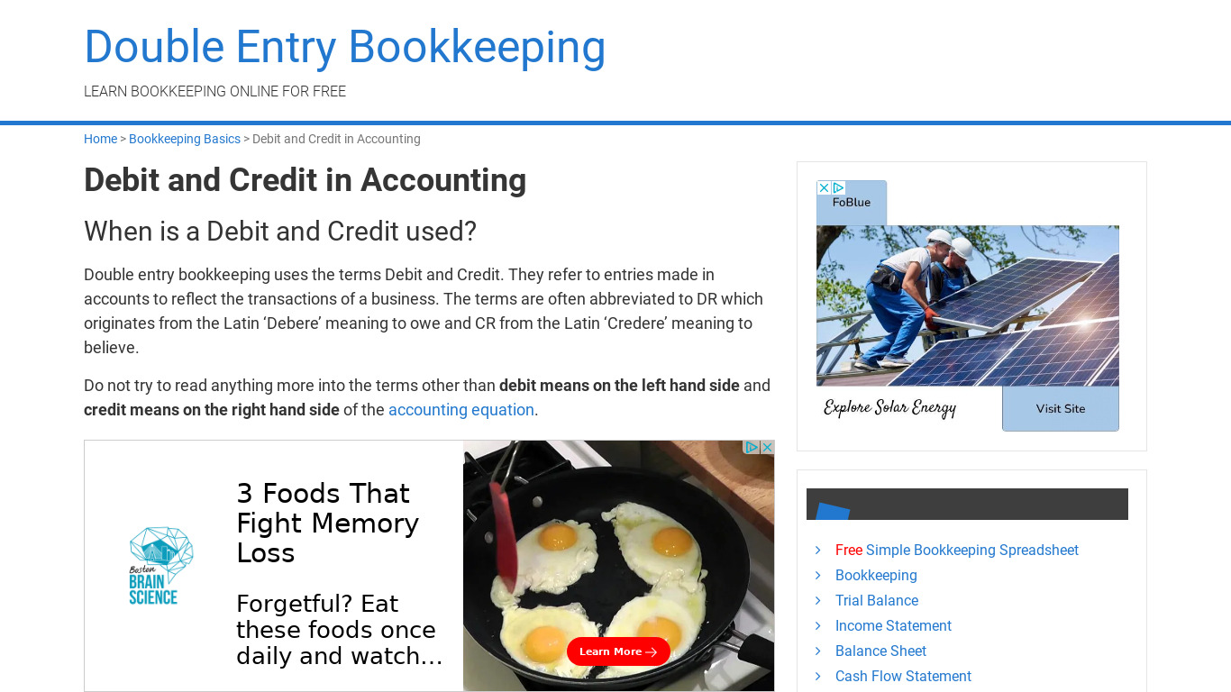 Credit Debit-Ledger Account Book Landing page