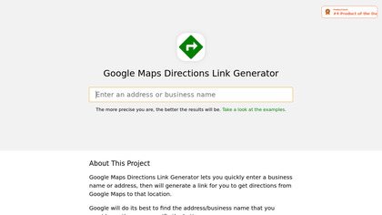 Google Maps Directions Link Generator image