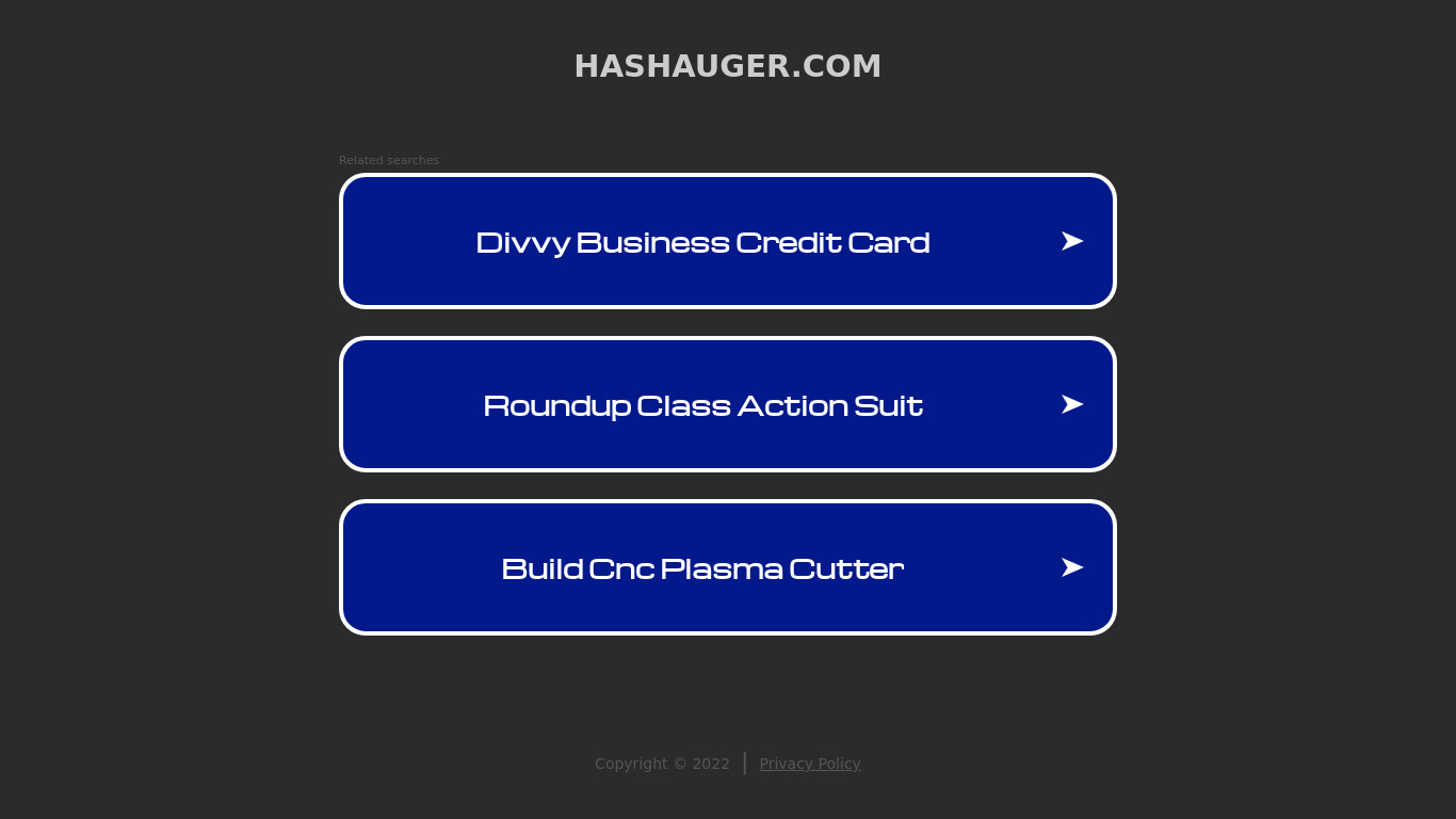 Hash Auger Landing page