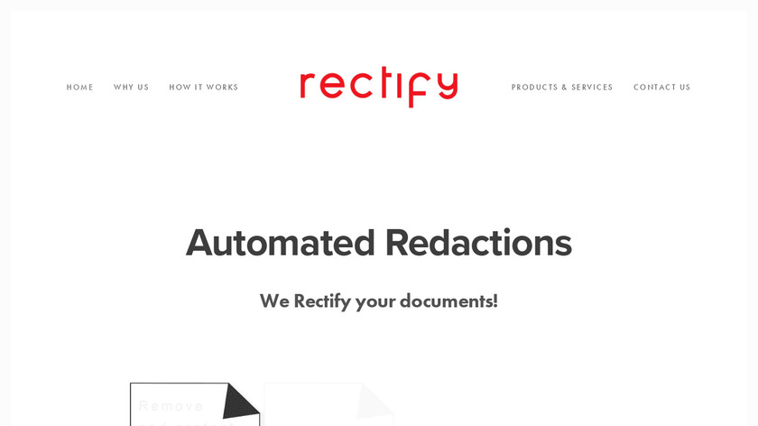 RectifyData Landing Page