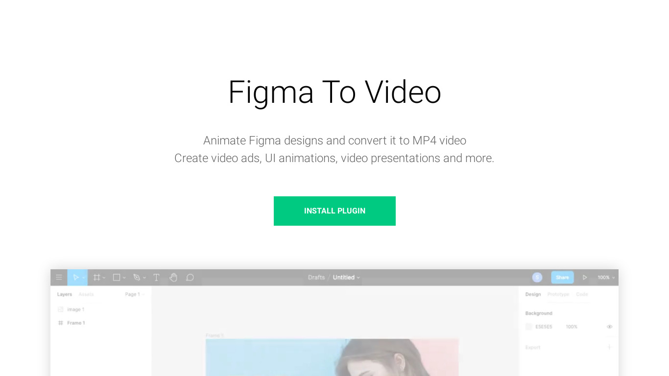 Figma To Video Landing page