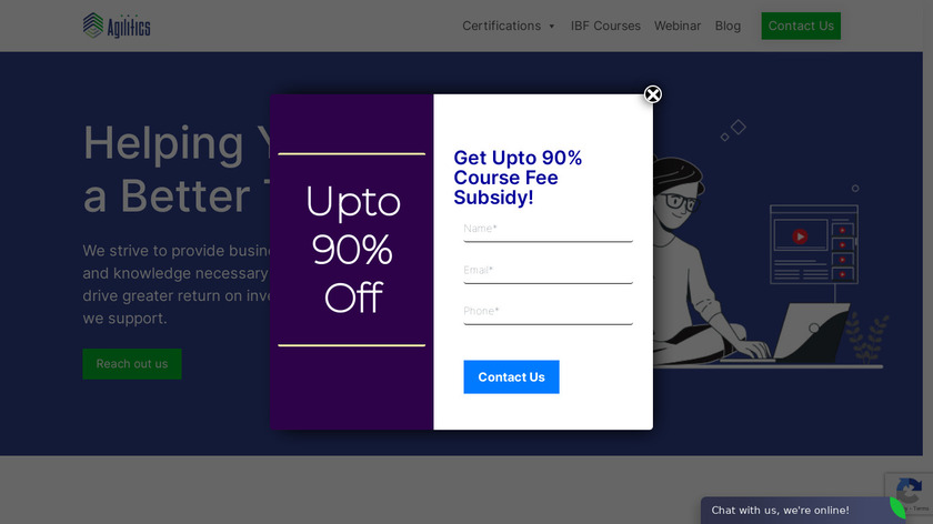 Agilitics Landing Page