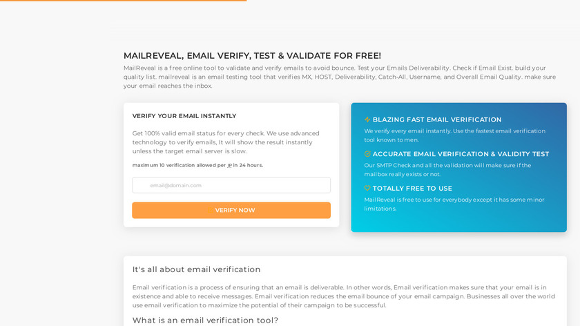MailReveal Landing Page