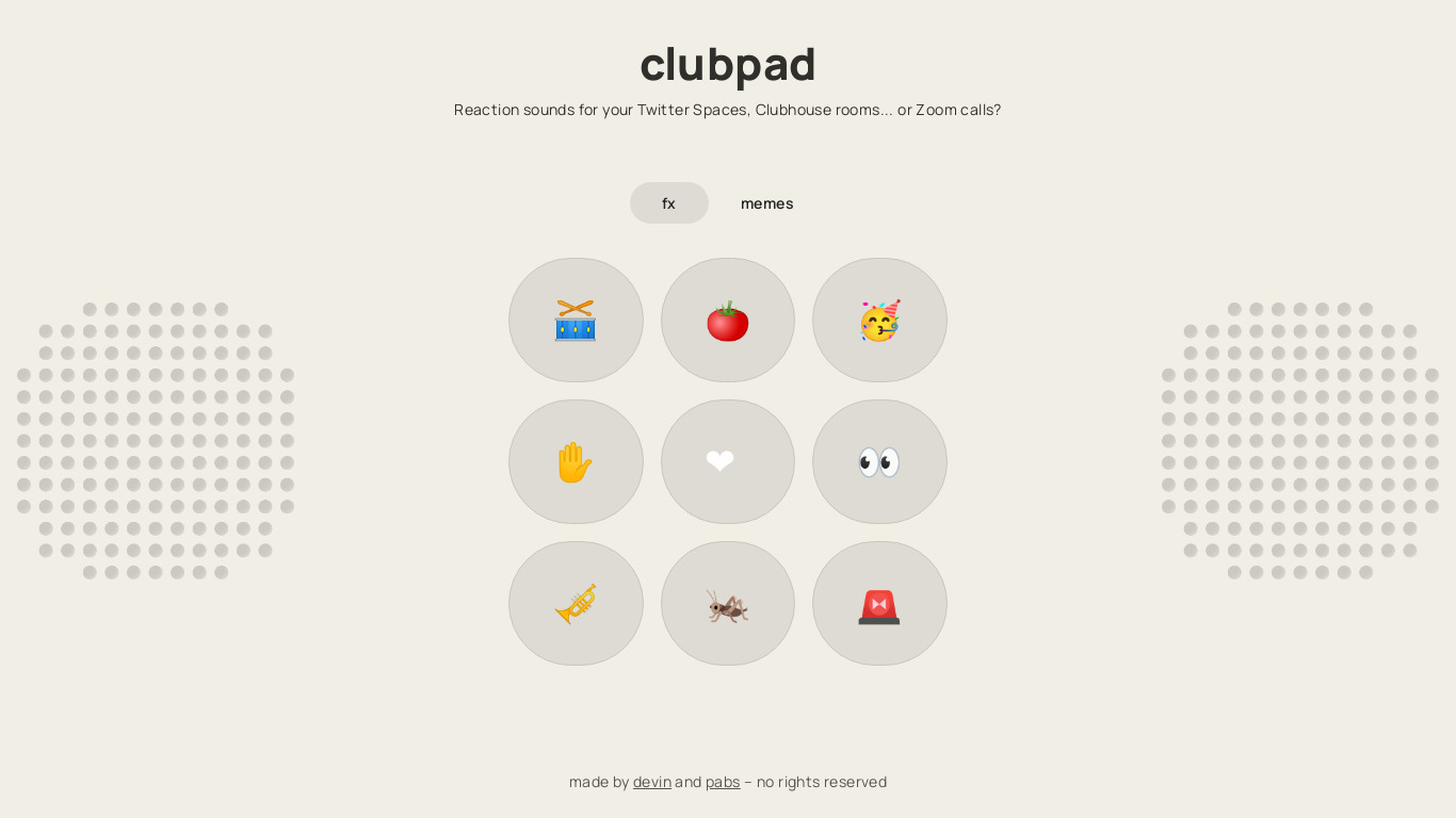 clubpad Landing page