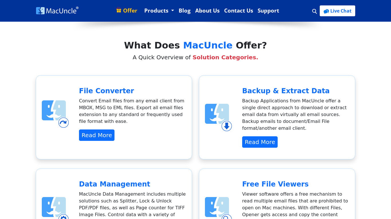 MacUncle Landing page