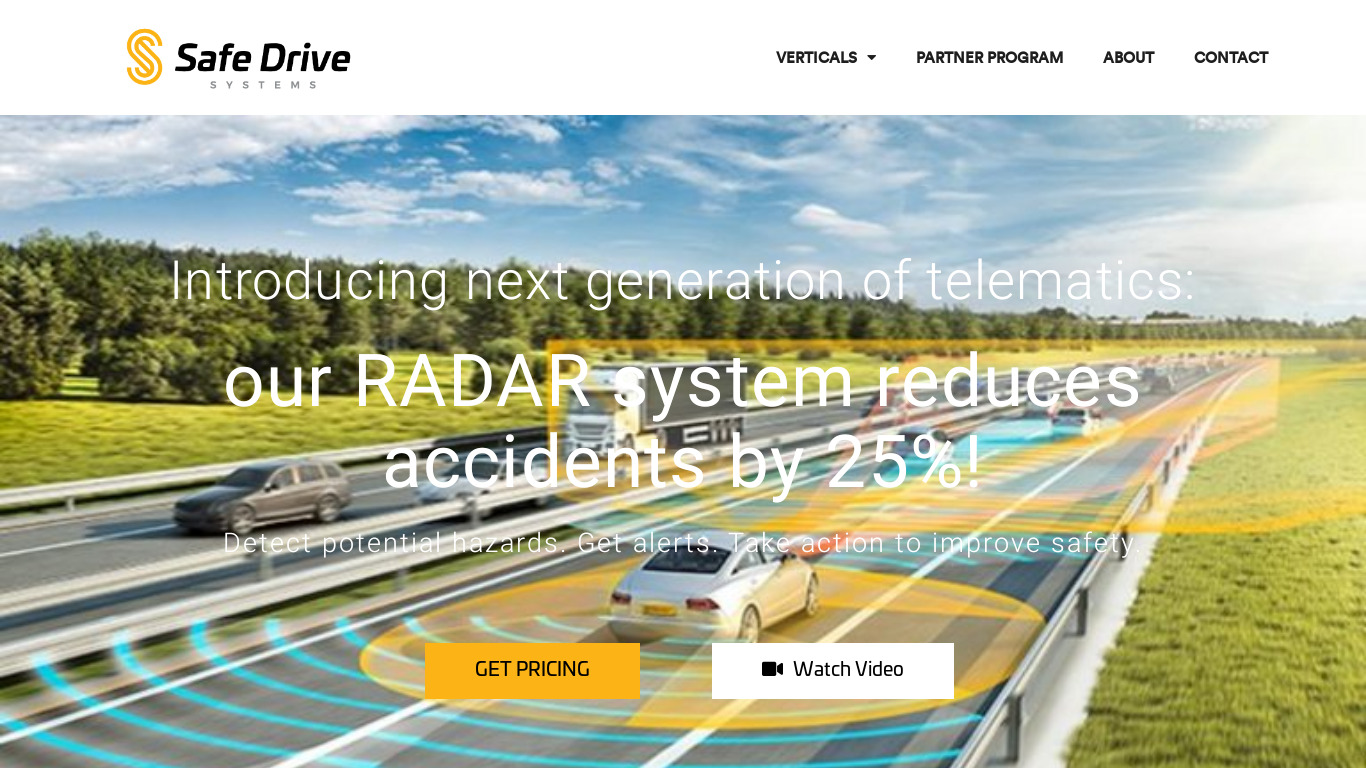Safe Drive Systems Landing page