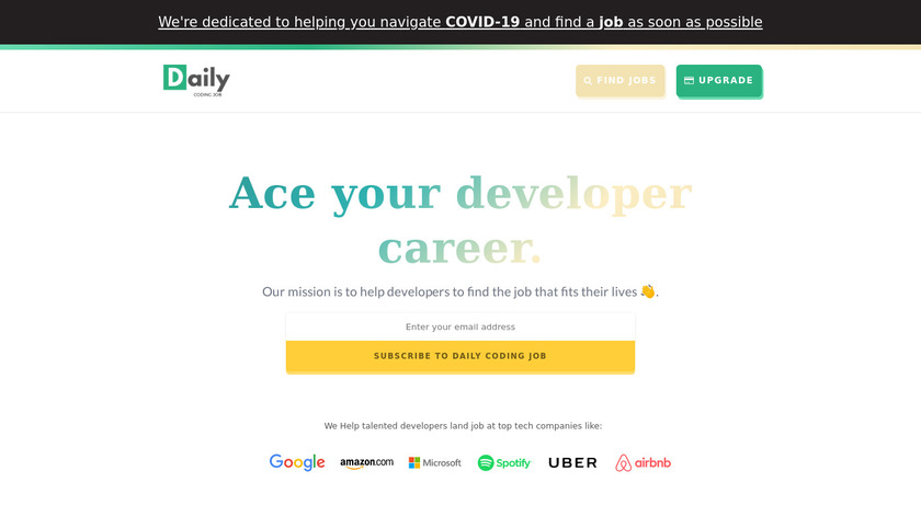 Daily Coding Job Landing Page