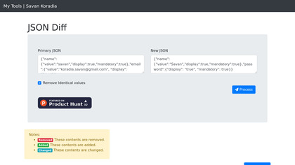 JSON diff image