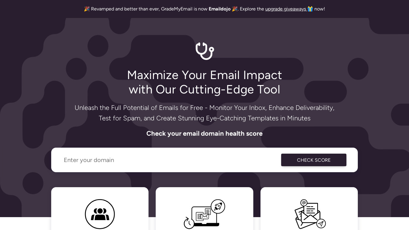Grade My Email Landing page