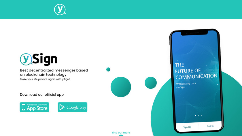 ySign Messenger Landing Page