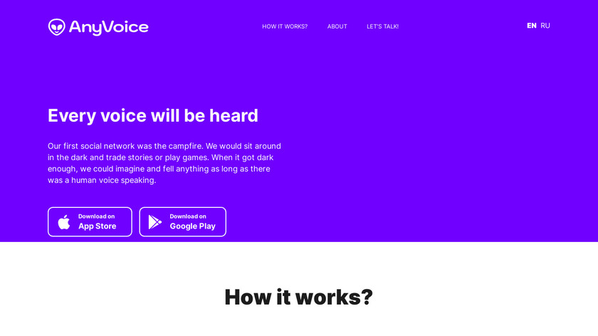 AnyVoice Landing Page