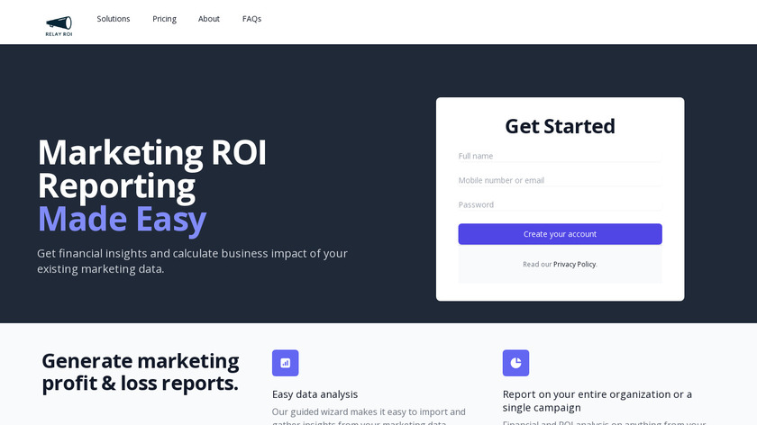 RELAY ROI Landing Page