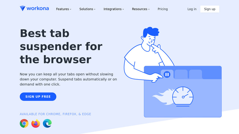Workona Tab Suspender Landing Page