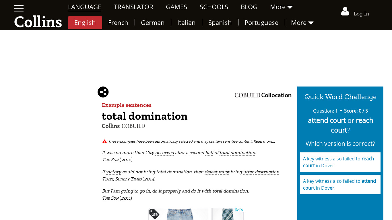Total Domination Landing page