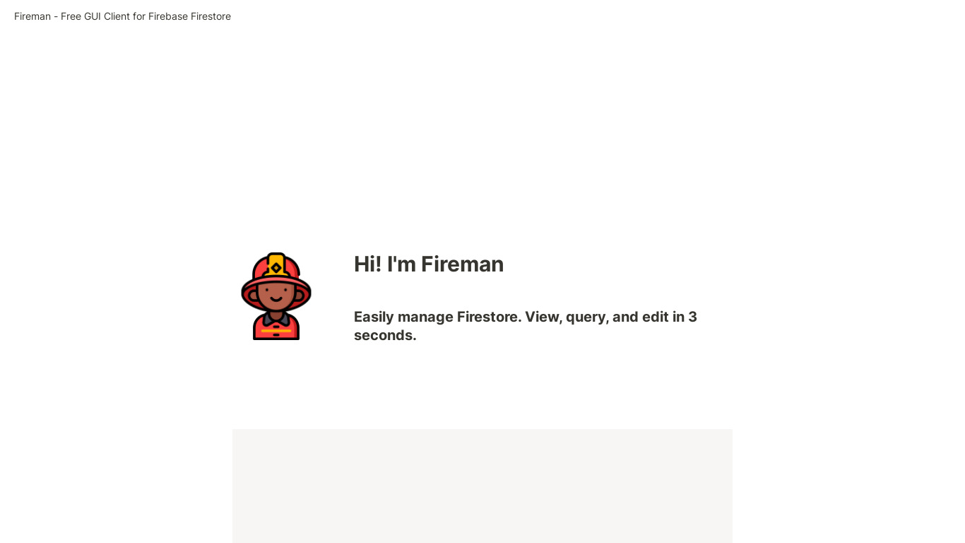 Fireman Landing page