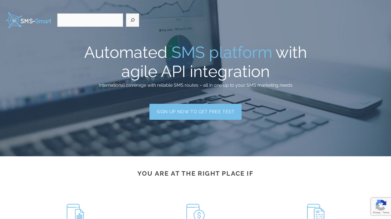 SMS-Smart Landing page