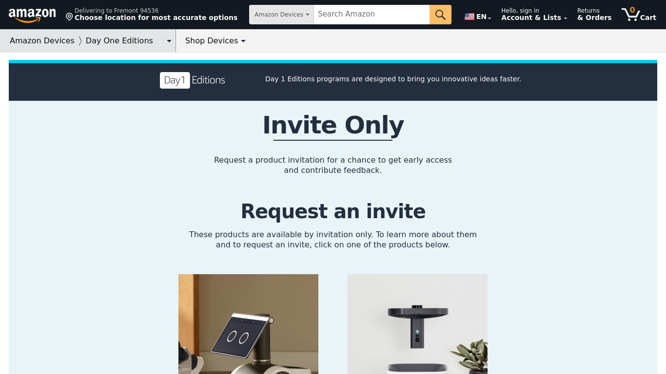 Amazon Build It Landing page