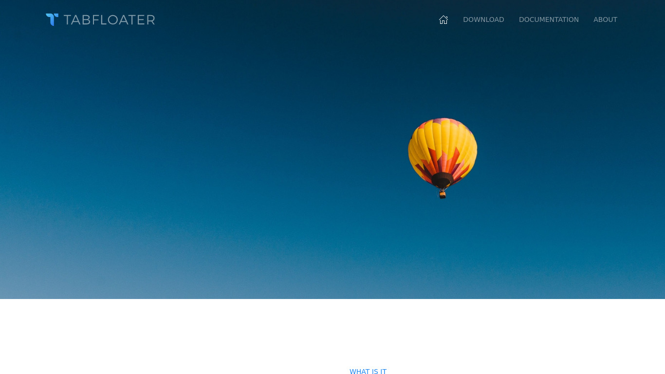 TabFloater Landing page