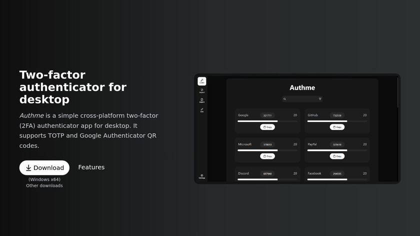 Authme Landing Page