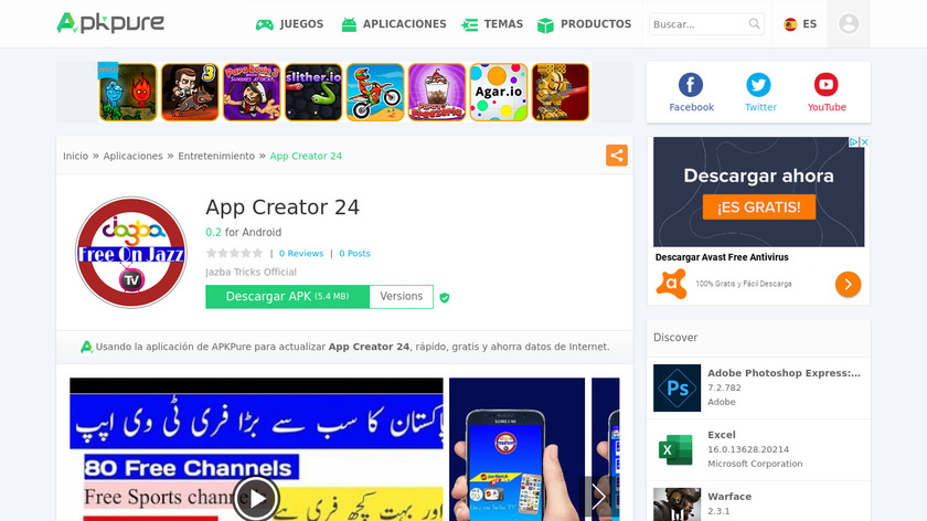 App Creator 24 Landing Page