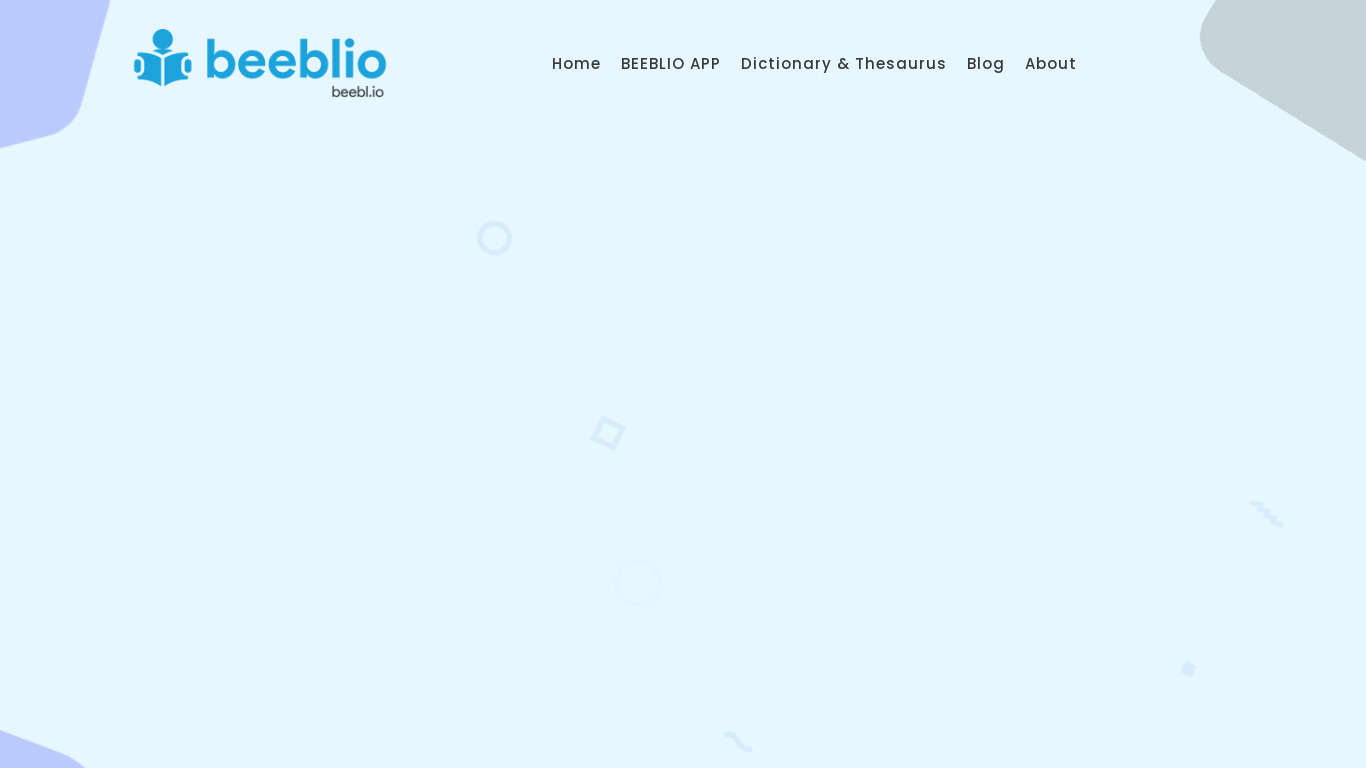 Beeblio Landing page